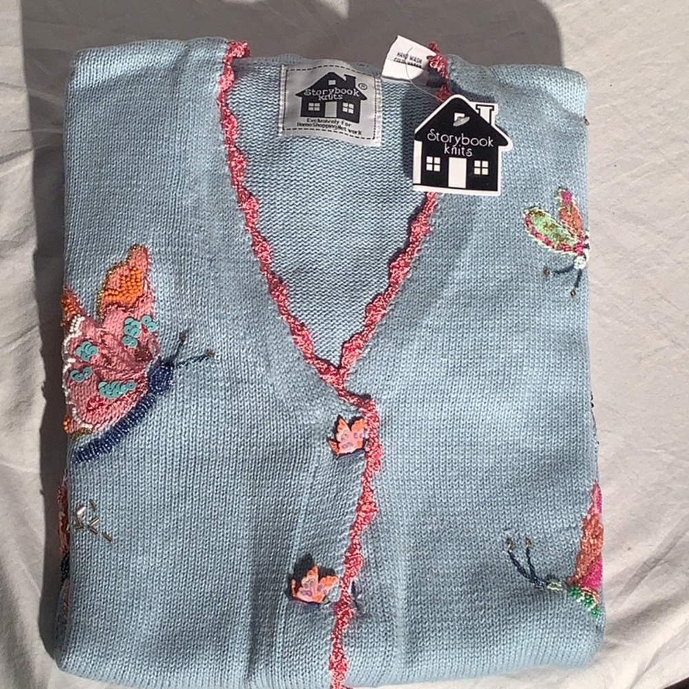 Storybook knit “Dancing Butterfly sweater and tank. - Picture 2 of 9